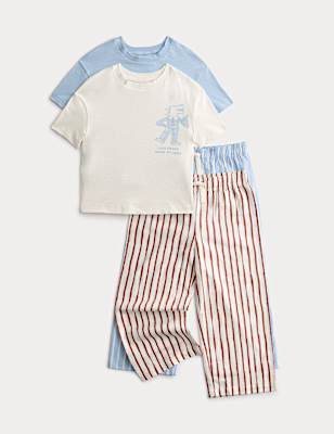 2 Pack Cotton Rich Pyjama Sets (1-8 Yrs)