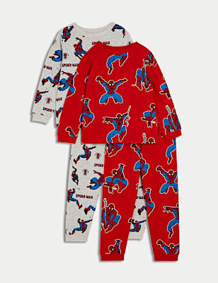 2pk Pure Cotton Spider-Man&trade; Pyjama Sets (2-8 Yrs)