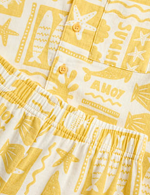 Pure Cotton Patterned Pyjamas (1-8 Yrs)