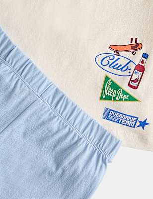Pure Cotton Weekend Club Pyjamas (1-8 Yrs)
