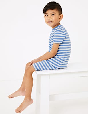 3 Pack Cotton Striped Short Pyjama Sets (1-7 Yrs)