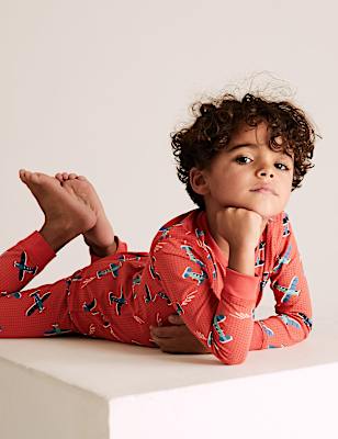 Cotton Rich Plane Pyjama Set (1-7 Yrs)