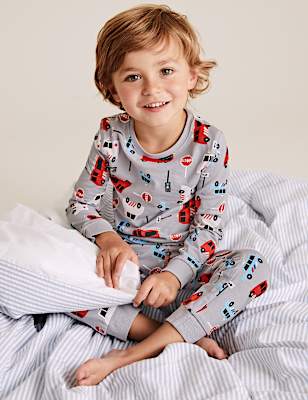 Cotton Rich Fire Engine Pyjama Set (1-7 Yrs)