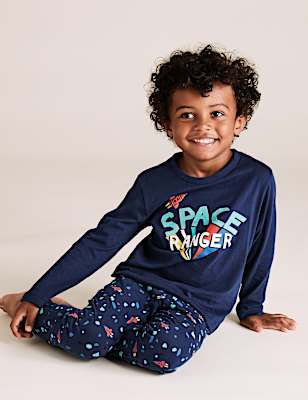 3 Pack Applique Rocket Pyjama Sets (1-7 Yrs)