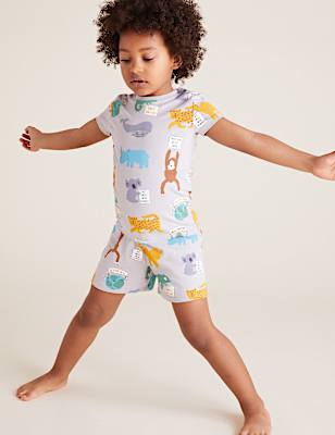 Cotton Animal Print Short Pyjama Set
