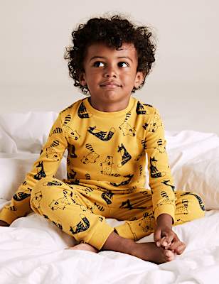 3 Pack Cotton Fox & Racoon Pyjama Sets (1-7 Yrs)