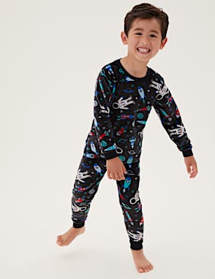 Velour Space Pyjamas (1 - 7 Yrs)