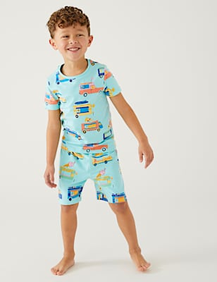 Pure Cotton Trucks Pyjama Set (1-8 Yrs)