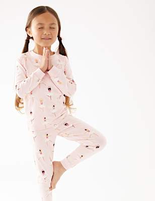 Cotton Rich Ballerina Print Pyjamas (1-7 Yrs)