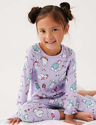 Pure Cotton Polar Bear Pyjama Set