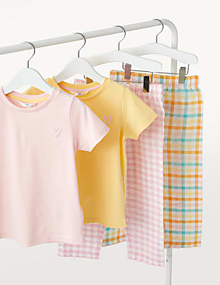 2pk Cotton Rich Checked Pyjama Sets