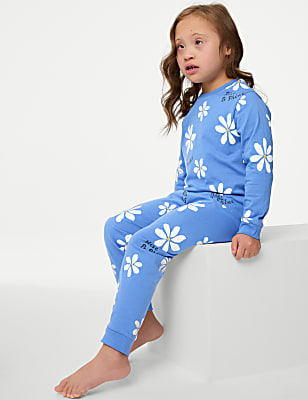 Pure Cotton Floral Pyjamas (1-8 Yrs)