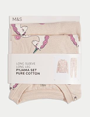 Pure Cotton Unicorn Print Pyjama Set (12 Mths - 8 Yrs)