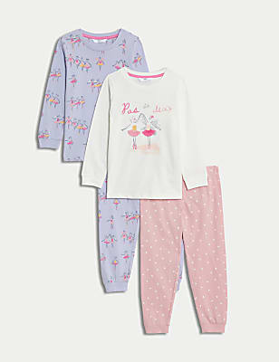 2pk Pure Cotton Ballerina Pyjama Sets (1-8 Yrs)