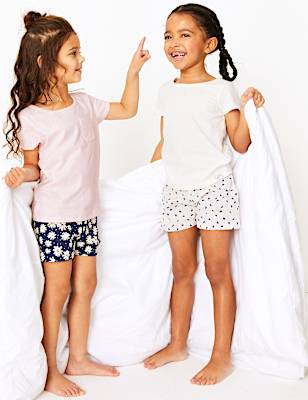 2 Pack Floral Short Pyjama Sets (1-7 Yrs)