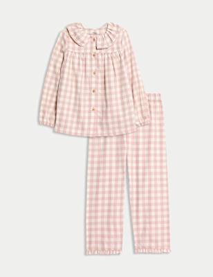 Pure Cotton Checked Pyjamas (9 Mths-10 Yrs)