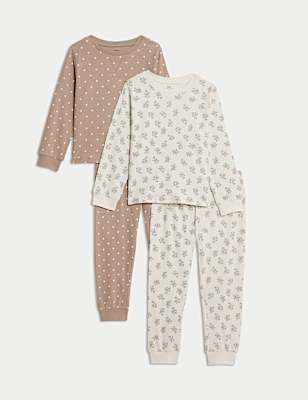 2pk Ditsy Print Pyjama Sets (0-10 Yrs)