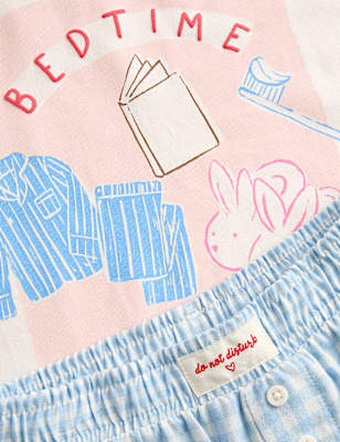 Pure Cotton Bedtime Graphic Pyjamas (1-8 Yrs)
