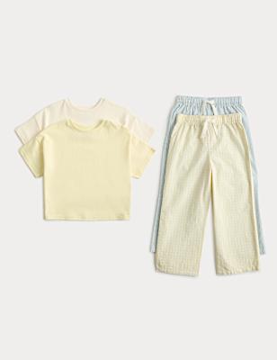 2 Pack Yellow Mix Pyjama Sets (1-8 Yrs)