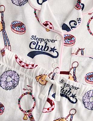 Cotton Rich Sleepover Club Print Pyjamas (1-8 Yrs)