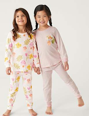 2pk Cotton Woodland Pyjama Set (1-7 Yrs)