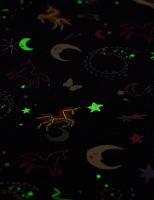 Pure Cotton Glow In The Dark Unicorn Pyjamas (1-8 Yrs)