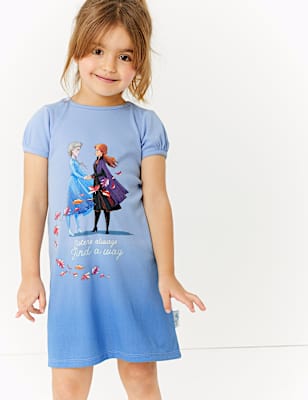 Disney Frozen 2 Glitter Print Nightdress (2-10 Yrs)
