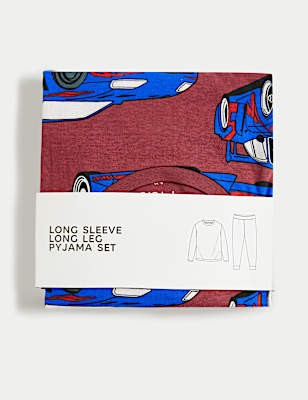 Pure Cotton Car Pyjamas (1-14 Yrs)