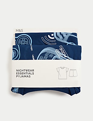 Pure Cotton Gaming Print Pyjamas (7-14 Yrs)