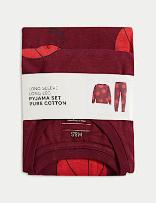 Pure Cotton Basketball Pyjamas (3-16 Yrs)