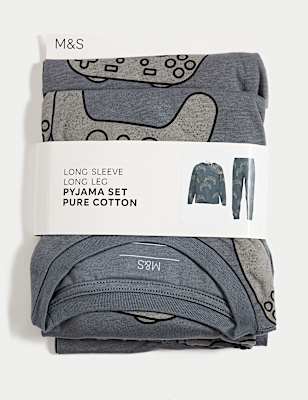 Pure Cotton Gaming Print Pyjamas (3-16 Yrs)