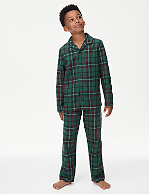Pure Cotton Checked Pyjamas (1-16 Yrs)
