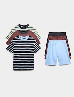 3pk Pure Cotton Striped Pyjama Sets (6-16 Yrs)