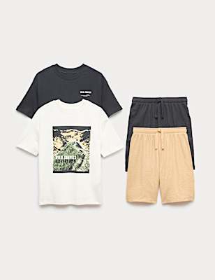 2pk Pure Cotton Pyjamas (6-16 Yrs)