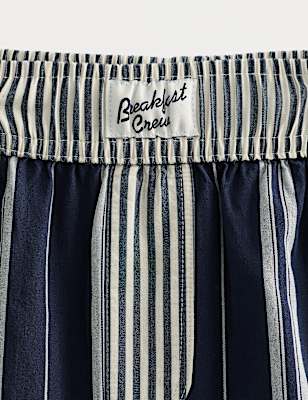 Pure Cotton Striped Pyjama Shorts (6-16 Yrs)