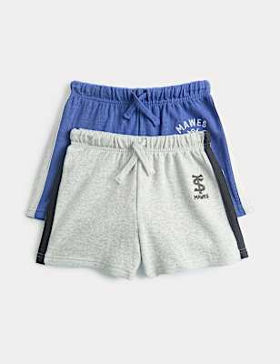 2 Pack Cotton Rich Pyjama Shorts (1-16 Yrs)