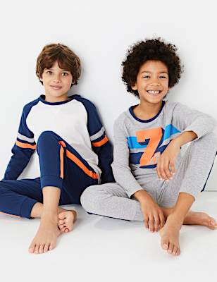 2 Pack Cotton Rich Striped Pyjama Sets