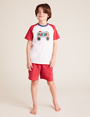 Pure Cotton Gamer Print Short Pyjama Set