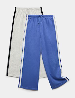 2 Pack Cotton Rich Pyjama Bottoms (6-16 Yrs)