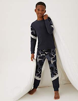 Cotton Rich Camouflage Lounge Pyjamas (6-16 Yrs)