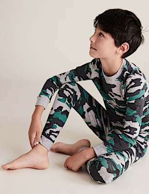 Cotton Rich Camouflage Pyjama Set (7-16 Yrs)