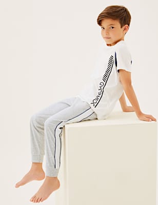 2pk Cotton Rich Slogan Pyjama Sets (6-16 Yrs)