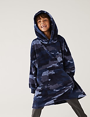 Fleece Camouflage Oversized Hoodie