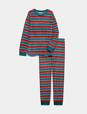 Fleece Striped Pyjama Set (1-16 Yrs)