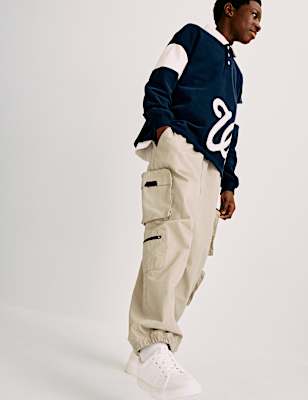 Pure Cotton Ripstop Cargo Trousers (6-16 Yrs)