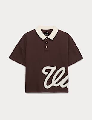 Cotton Rich Short Sleeve Polo Top (6-16 Yrs)
