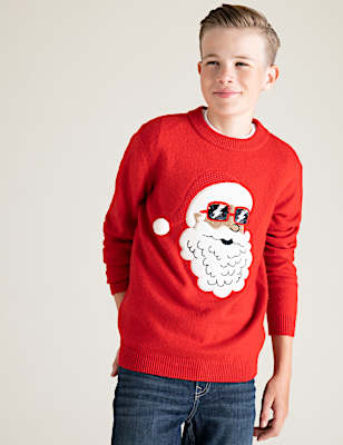 Reversible Sequin Santa Christmas Jumper