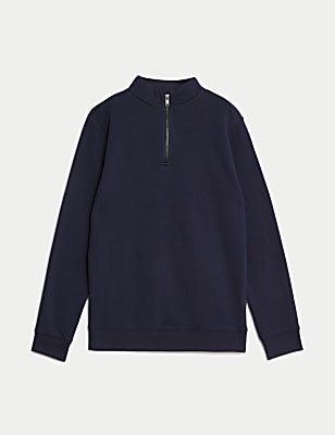 Cotton Rich Half Zip Sweatshirt (6-16 Yrs)