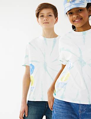 SmileyWorld&reg; Pure Cotton Tie Dye  T-Shirt (6-16 Yrs)