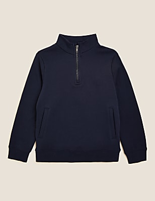 Cotton Rich Zip Sweatshirt